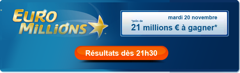 tirage Euromillion de Mardi 20 Novembre 2012